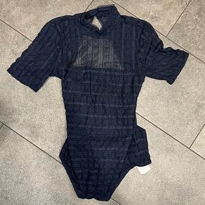Abercrombie and Fitch Lace Mockneck Bodysuit
